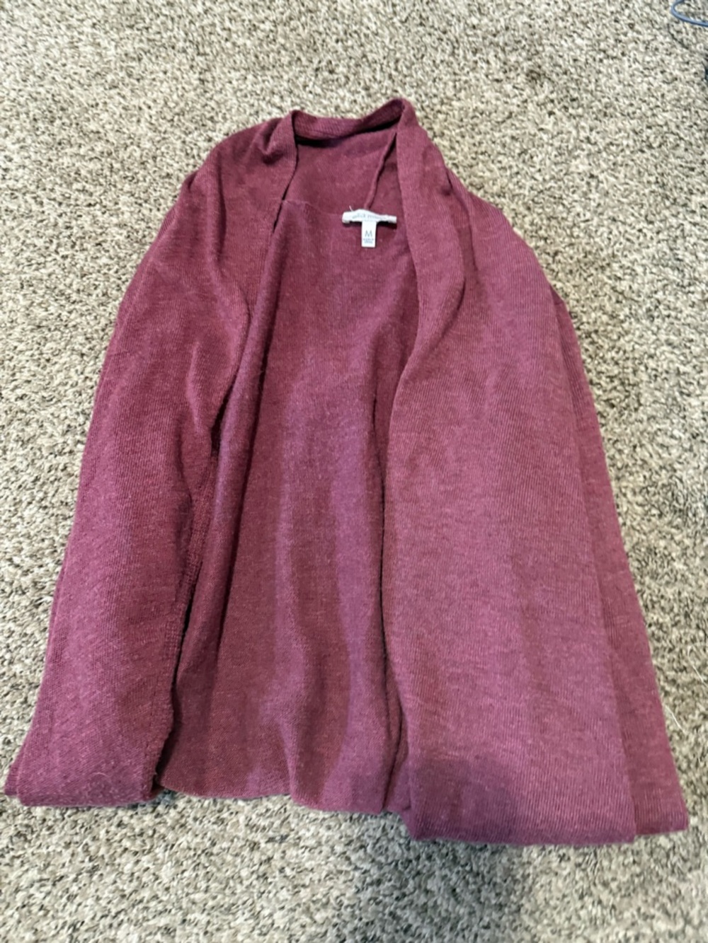 Ella Moss Open-Front Cardigan in Wine